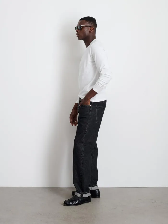 Alex Mill Tees Polos Men Standard LongSleeve TShirt In Slub Cotton White