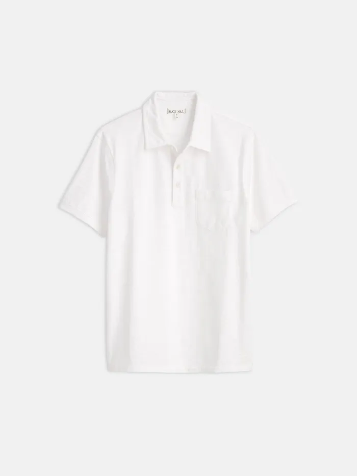 Alex Mill Tees Polos Men Standard Slub Cotton Polo White