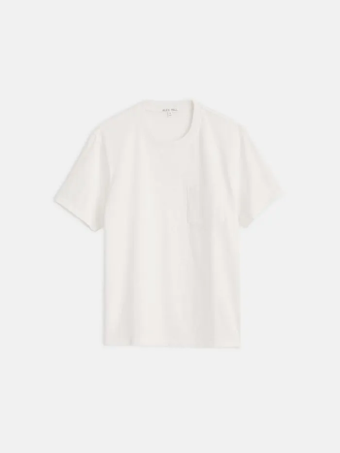 Alex Mill Tees Polos Men Vintage Wash Pocket Tee Off White