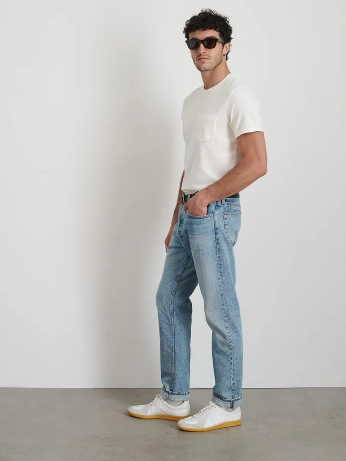 Alex Mill Tees Polos Men Vintage Wash Pocket Tee Off White