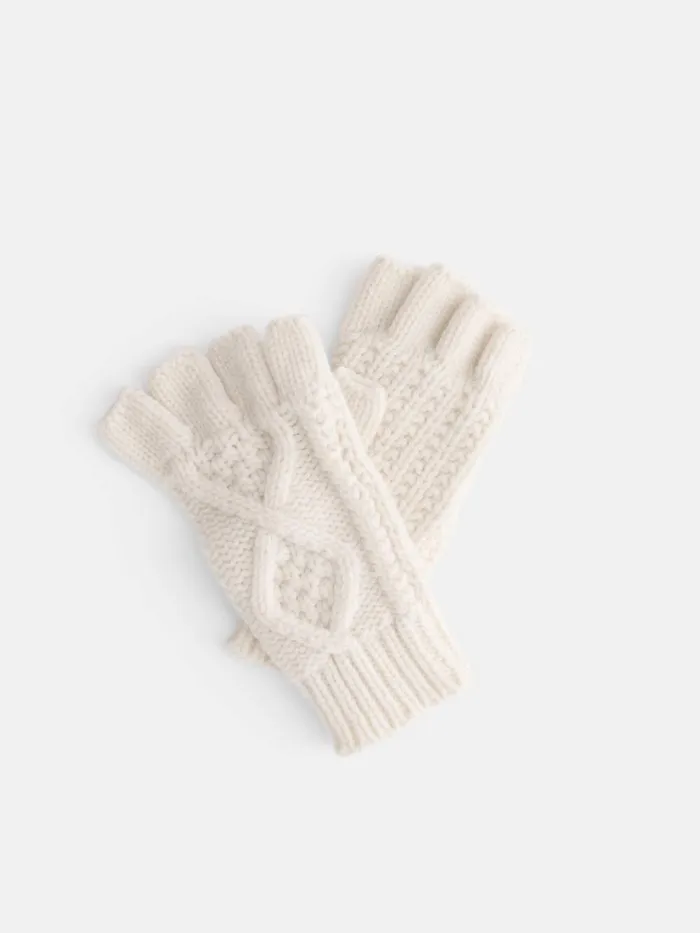 Alex Mill Women Aran CableGlovesInWool Arctic
