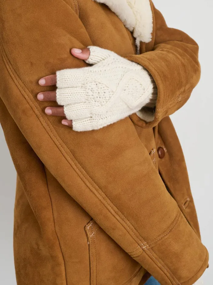 Alex Mill Women Aran CableGlovesInWool Arctic Alex Mill Women Aran CableGlovesInWool Arctic