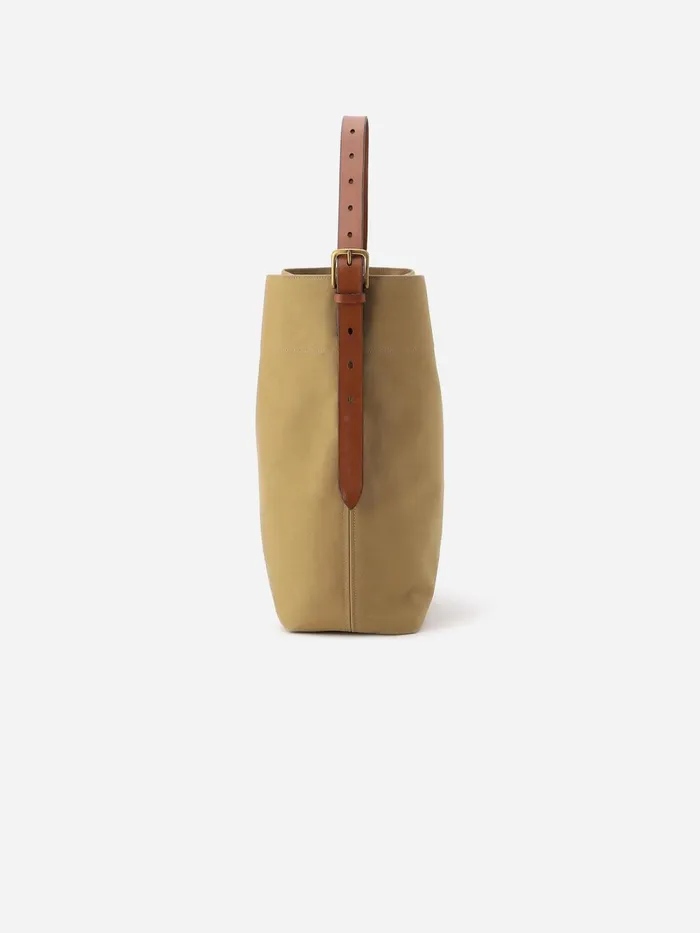 Alex Mill Women Brady Leven Large Canvas Shoulder Bag Khaki