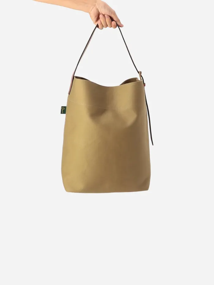 Alex Mill Women Brady Leven Large Canvas Shoulder Bag Khaki