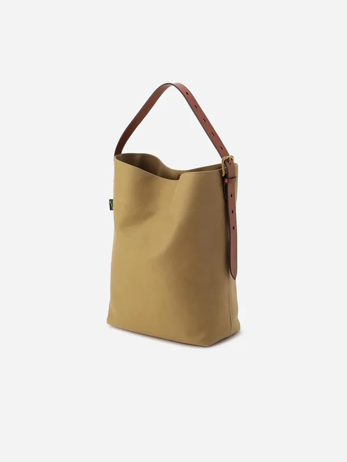 Alex Mill Women Brady Leven Large Canvas Shoulder Bag Khaki