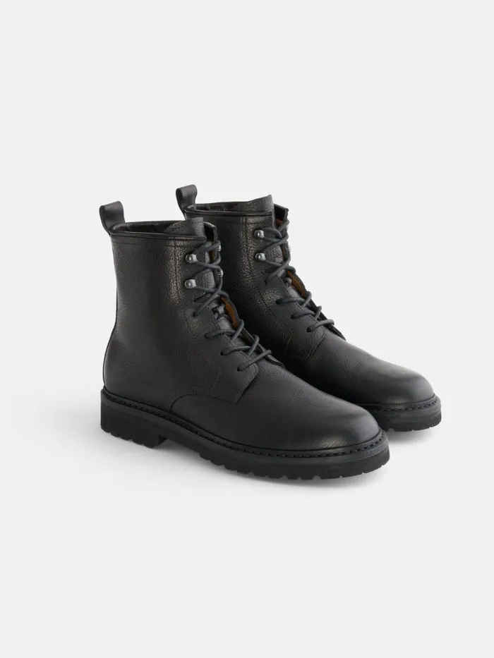 Alex Mill Women Fracap Arlen Boots In Leather Black Leather