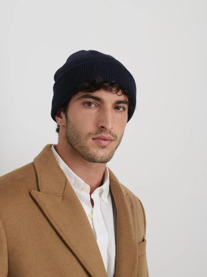 Alex Mill Women Wool Cotton Beanie Navy