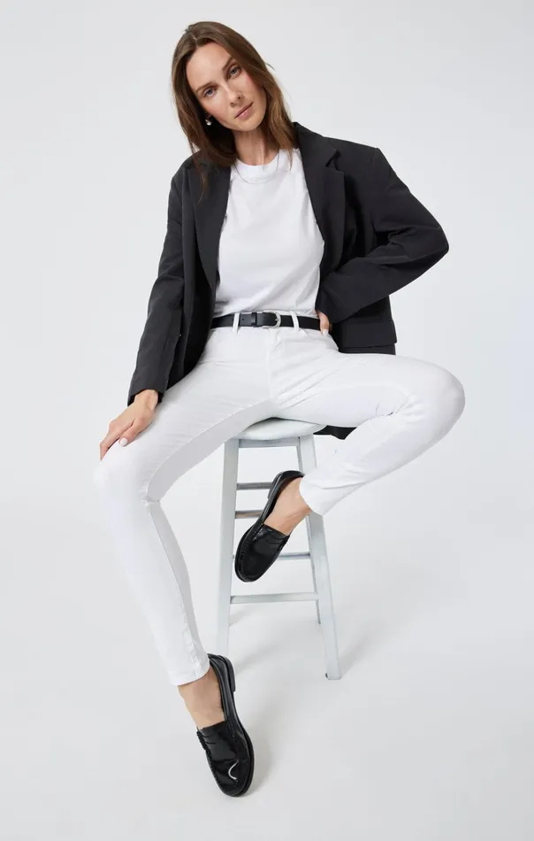 Alexa Skinny In White Feather Blue Women Mavi Jeans Denim