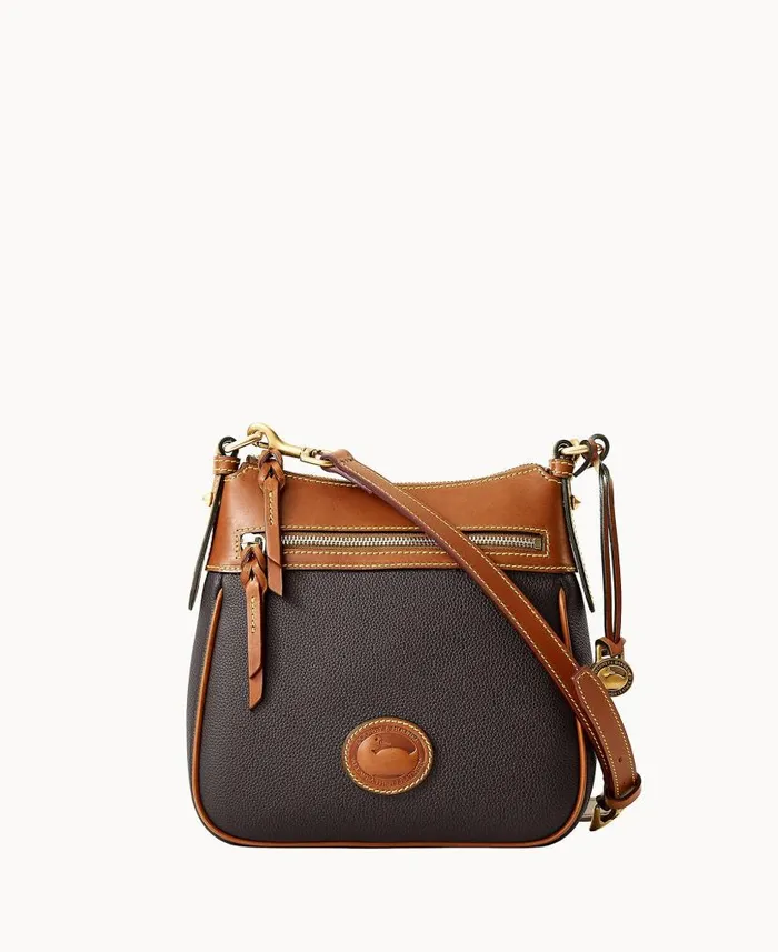 All Weather Leather 30 Zip Top Crossbody 23 Black Woman Dooney and Bourke Crossbodies