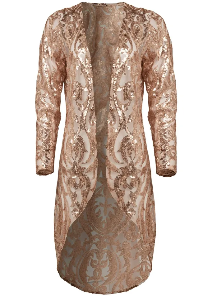 ALLOVER SEQUIN DUSTER Rose Gold Women VENUS Jackets
