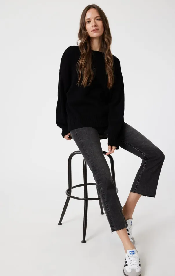 Anika Crop Flare In Smoke Brushed Flex Blue Women Mavi Jeans Denim Anika Crop Flare In Smoke Brushed Flex Blue Women Mavi Jeans Denim