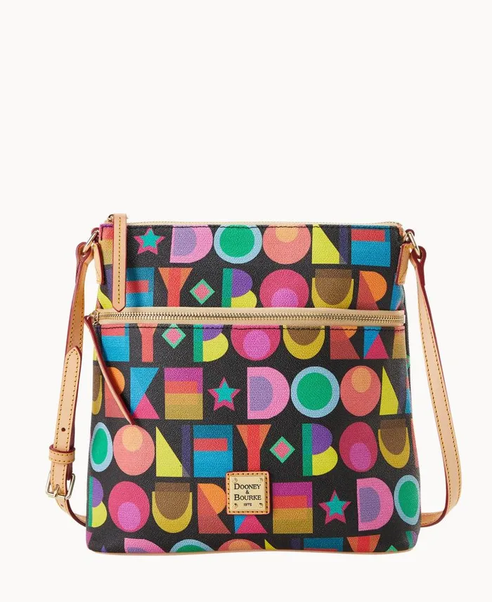 Art Deco Crossbody Black Woman Dooney and Bourke Crossbodies