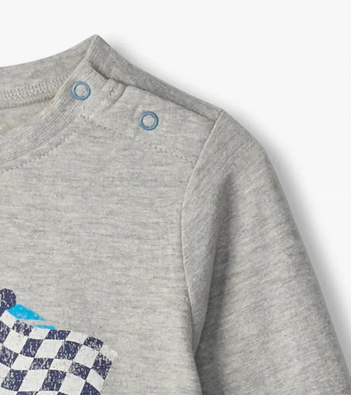 Baby and Toddler Boys Checkered Flag Long Sleeve TShirt Hatley