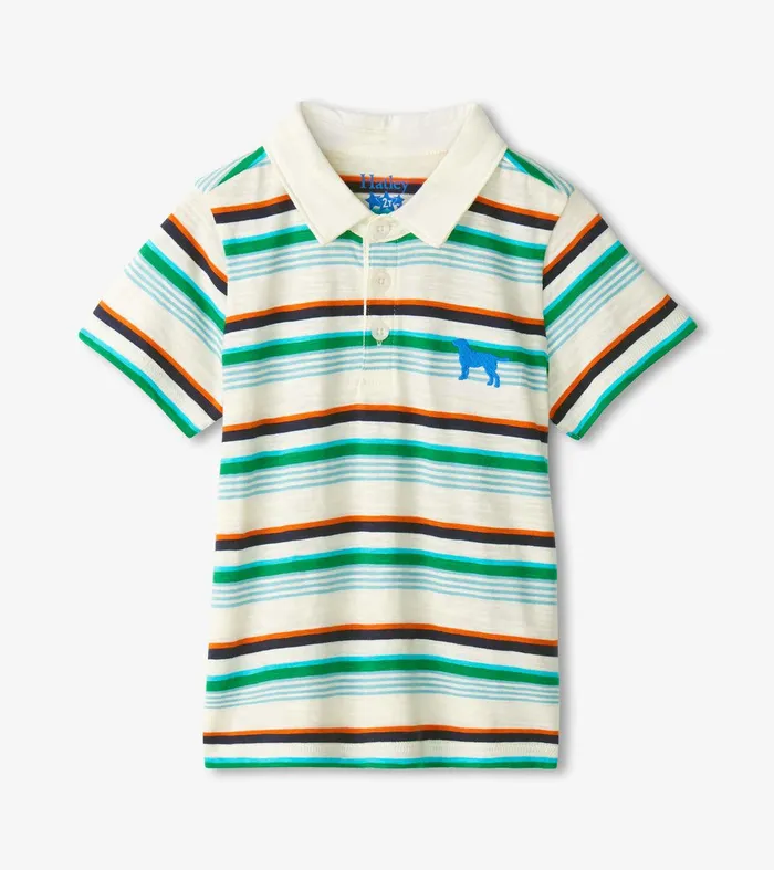Baby and Toddler Boys Hiking Stripes Polo Shirt Hatley
