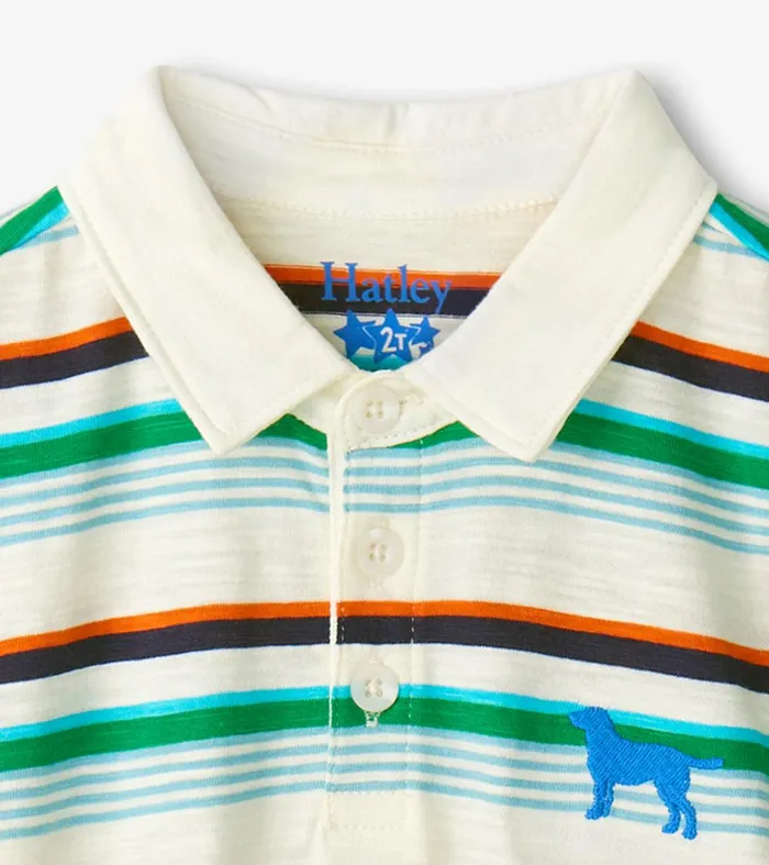 Baby and Toddler Boys Hiking Stripes Polo Shirt Hatley