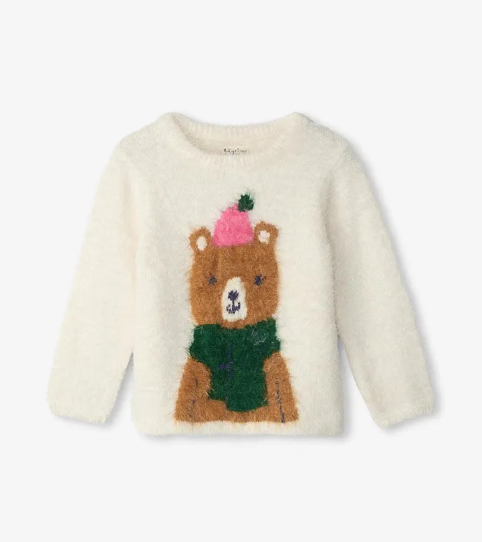 Baby and Toddler Cozy Bear Furry Sweater Hatley