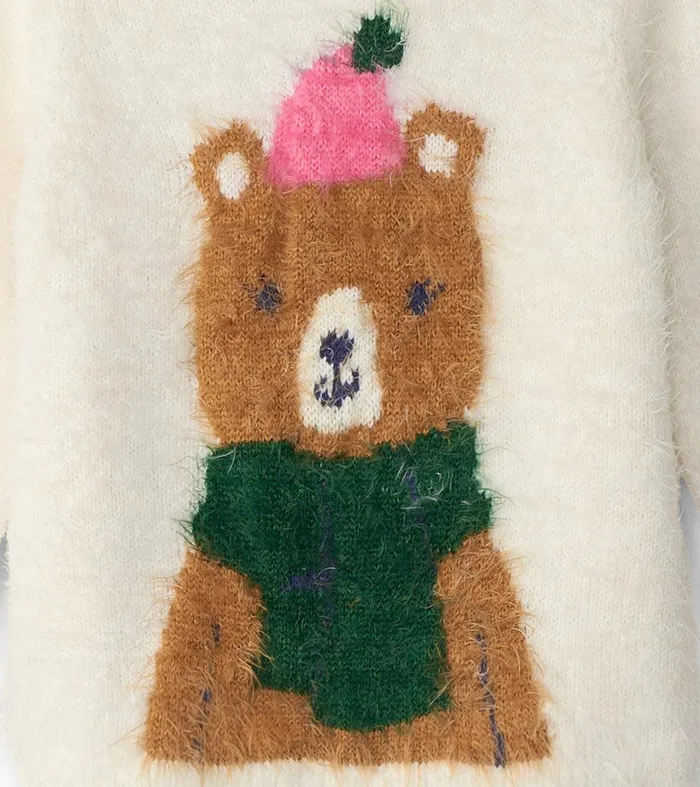 Baby and Toddler Cozy Bear Furry Sweater Hatley