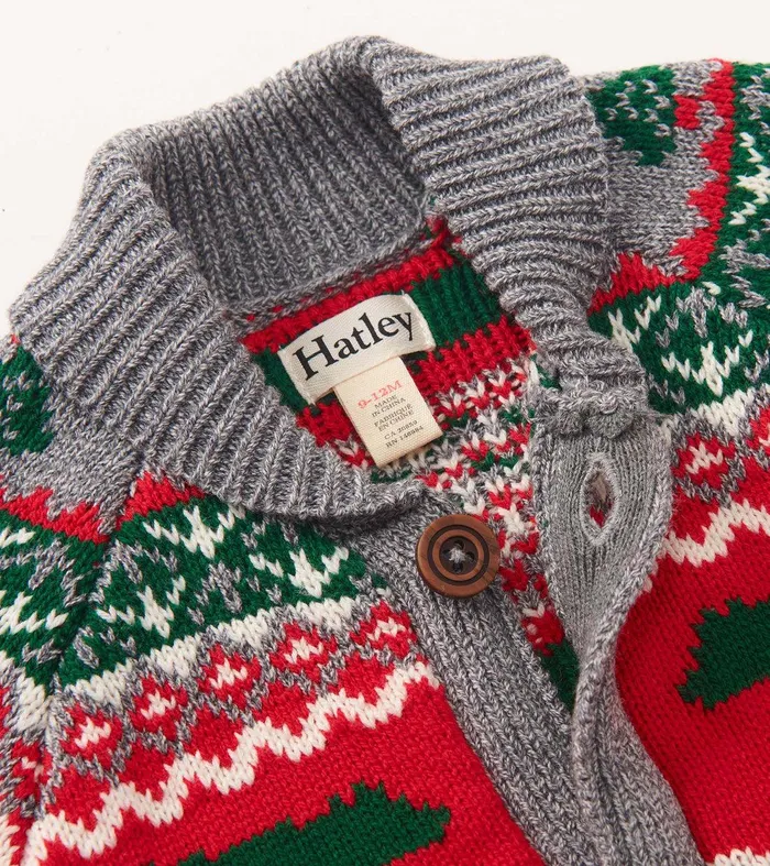 Baby and Toddler Knit Bear Shawl Collar Cardigan Hatley