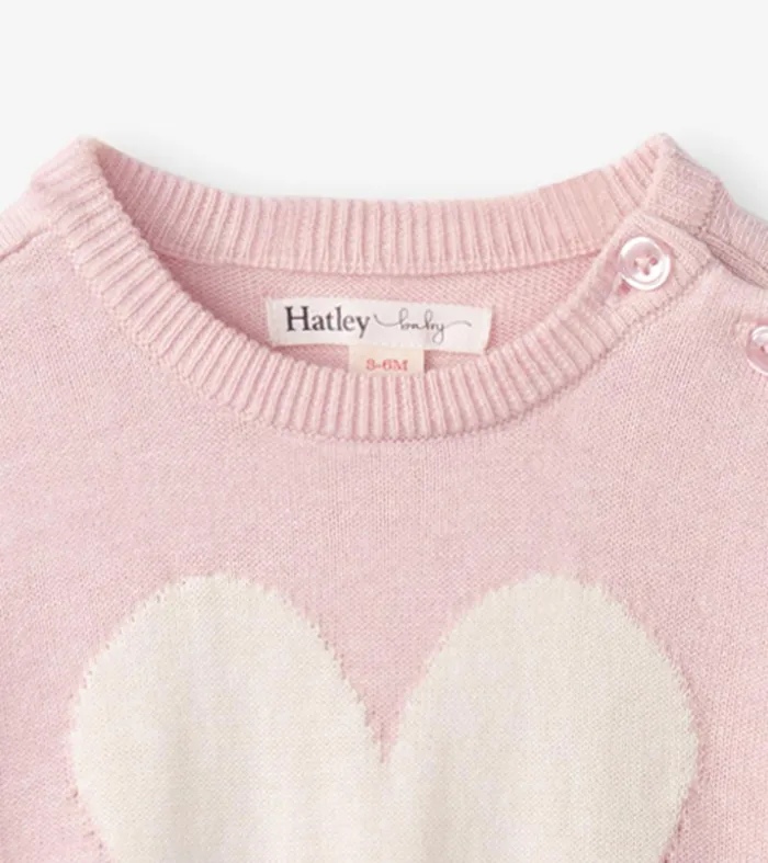 Baby Big Heart Sweater Onesie Hatley