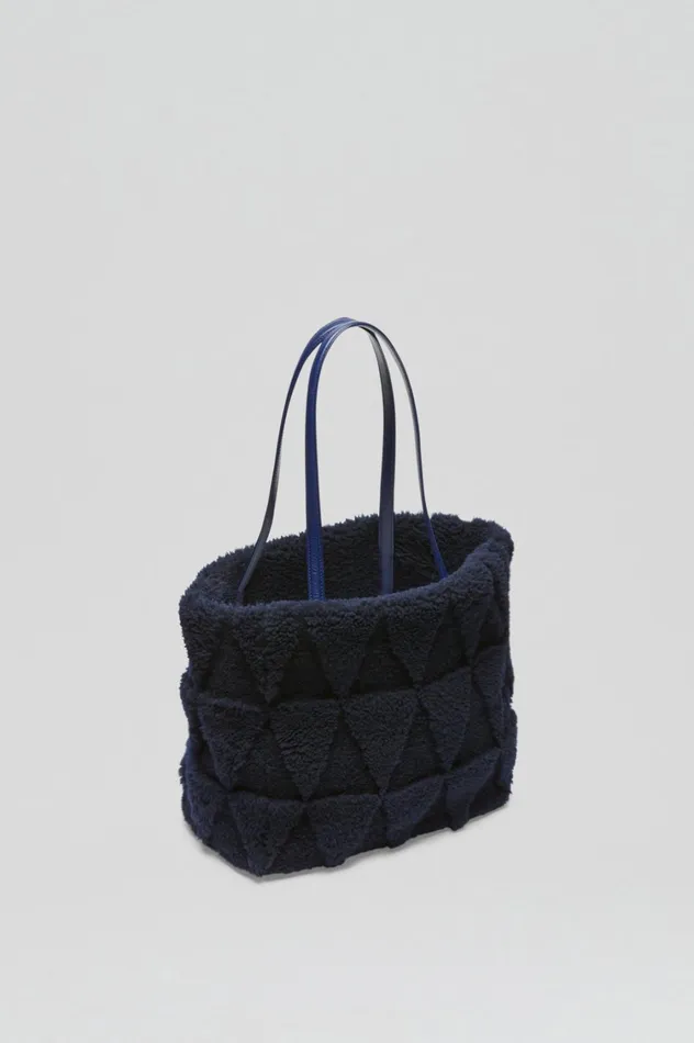 Bags Women Scanlan Theodore SHEARLING TOTE Darknavy Bags Women Scanlan Theodore SHEARLING TOTE Darknavy