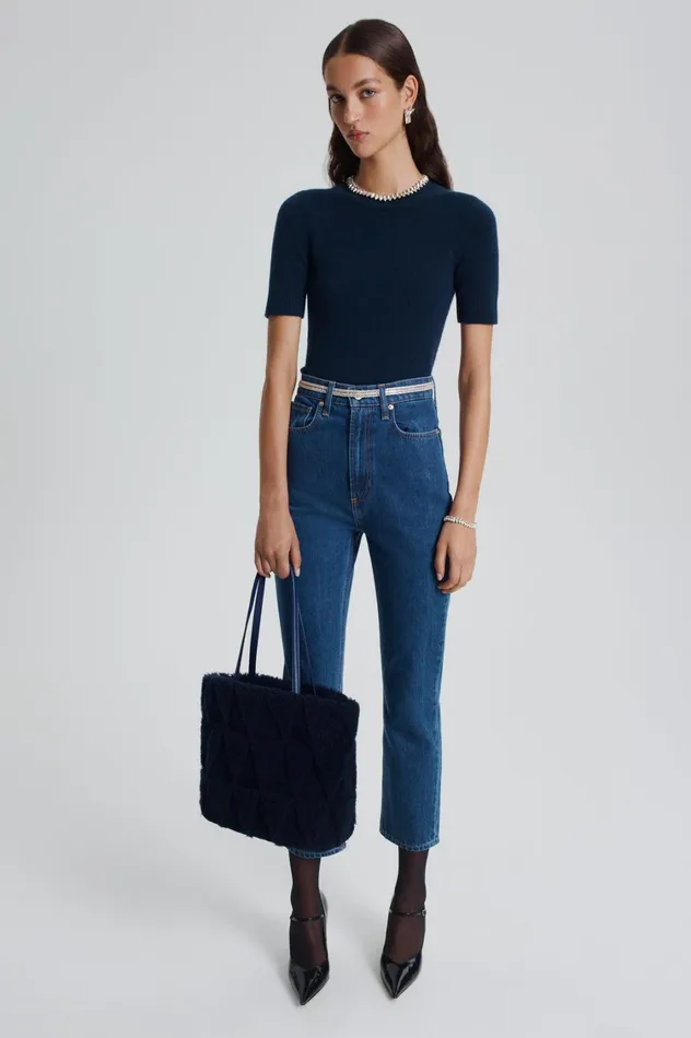 Bags Women Scanlan Theodore SHEARLING TOTE Darknavy Bags Women Scanlan Theodore SHEARLING TOTE Darknavy