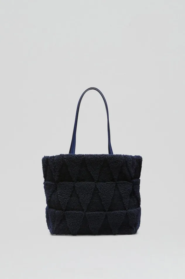 Bags Women Scanlan Theodore SHEARLING TOTE Darknavy Bags Women Scanlan Theodore SHEARLING TOTE Darknavy