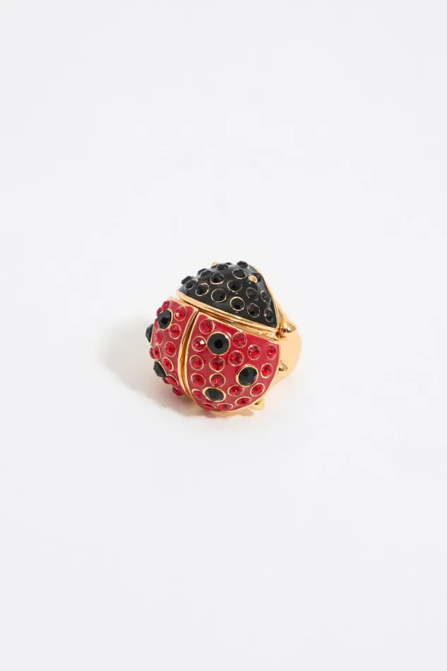 Bague Coccinelle Cristaux Rouge Red Women Bimba Y Lola Rings