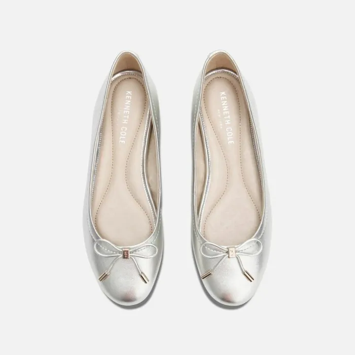 Balance Metallic Ballet Flat Platinum Women Kenneth Cole Flats
