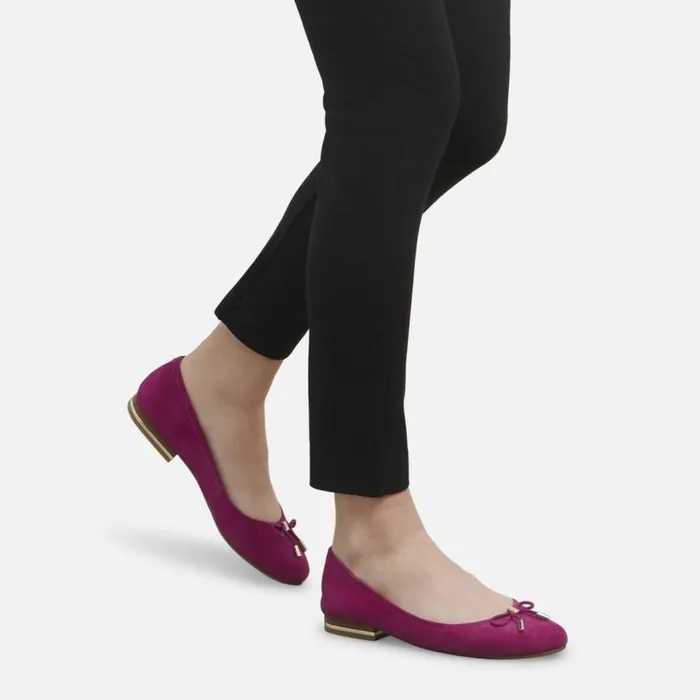 Balance Suede Ballet Flat Magenta Women Kenneth Cole Flats