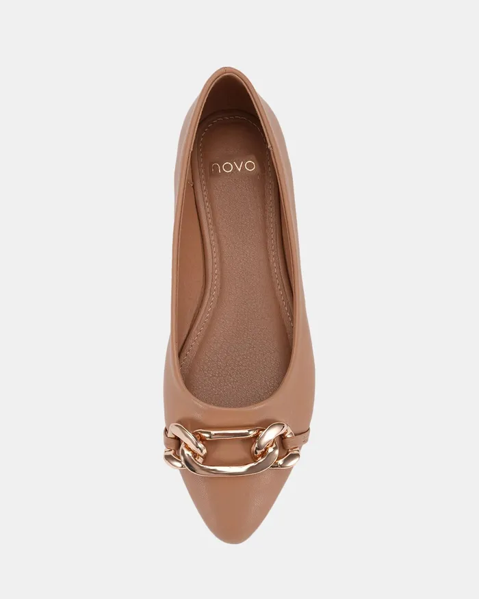 Ballet Flats CLOVA CAMEL Ballet Flats 8211 NOVO Shoes Women