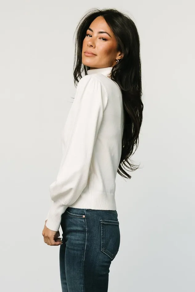 Baltic Born Blouses Shirts Women Danica Turtleneck Knit Top Ivory