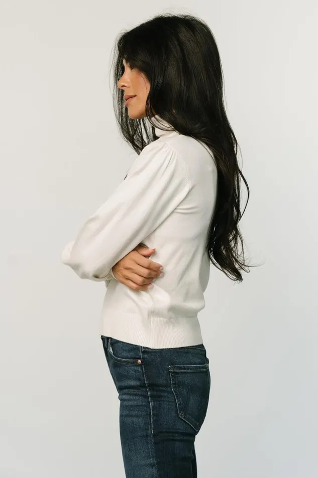 Baltic Born Blouses Shirts Women Danica Turtleneck Knit Top Ivory