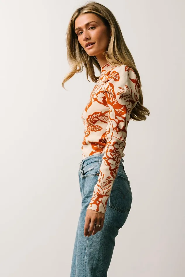 Baltic Born Blouses Shirts Women Sebastian Sweater Rust Multi Baltic Born Blouses Shirts Women Sebastian Sweater Rust Multi
