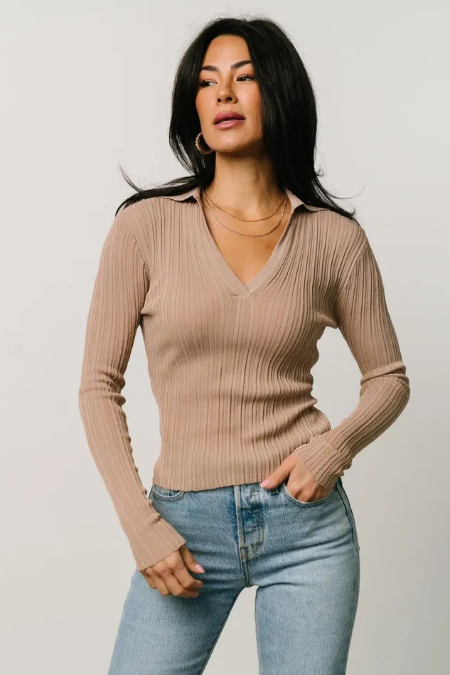 Baltic Born Blouses Shirts Women Zia Knit Top Tan