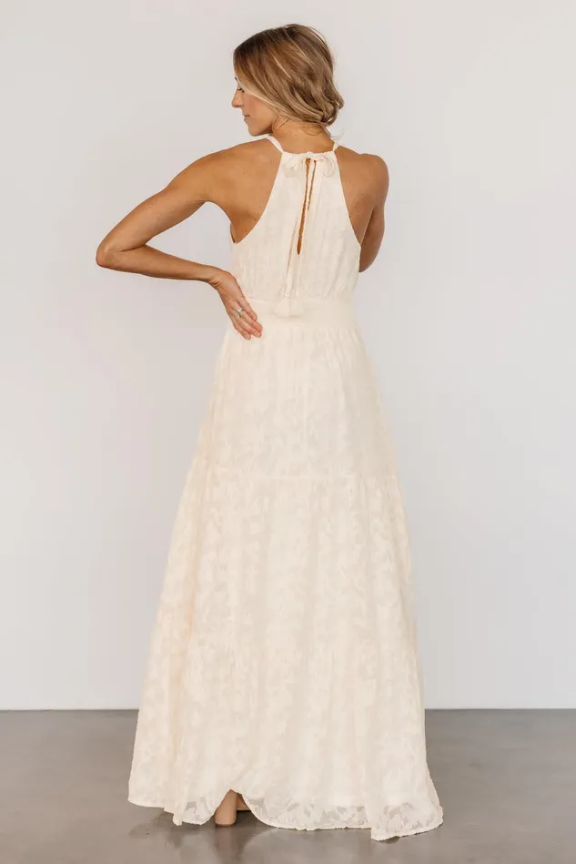 Baltic Born Bridal Women Eilish Embossed Maxi Dress Cream Baltic Born Bridal Women Eilish Embossed Maxi Dress Cream