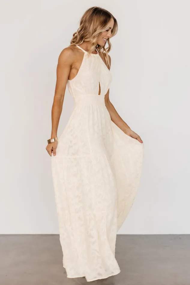 Baltic Born Bridal Women Eilish Embossed Maxi Dress Cream Baltic Born Bridal Women Eilish Embossed Maxi Dress Cream