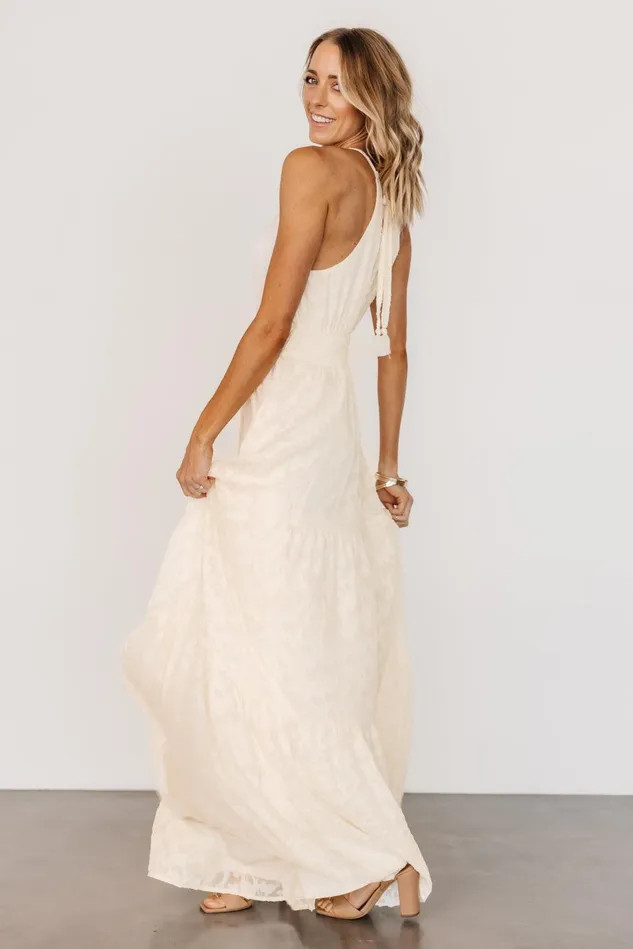Baltic Born Bridal Women Eilish Embossed Maxi Dress Cream Baltic Born Bridal Women Eilish Embossed Maxi Dress Cream