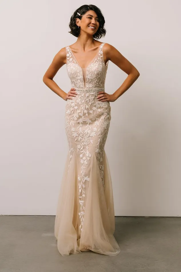 Baltic Born Bridal Women Fleurette Bridal Gown Beige Ivory Baltic Born Bridal Women Fleurette Bridal Gown Beige Ivory