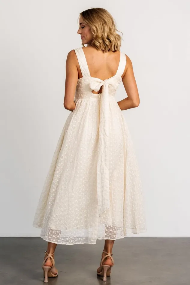 Baltic Born Bridal Women Thalia Embroidered Tank Midi Dress Vintage Cream Baltic Born Bridal Women Thalia Embroidered Tank Midi Dress Vintage Cream