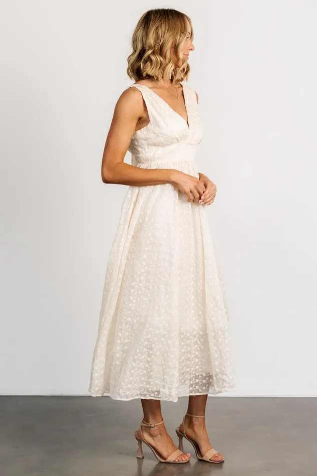 Baltic Born Bridal Women Thalia Embroidered Tank Midi Dress Vintage Cream Baltic Born Bridal Women Thalia Embroidered Tank Midi Dress Vintage Cream