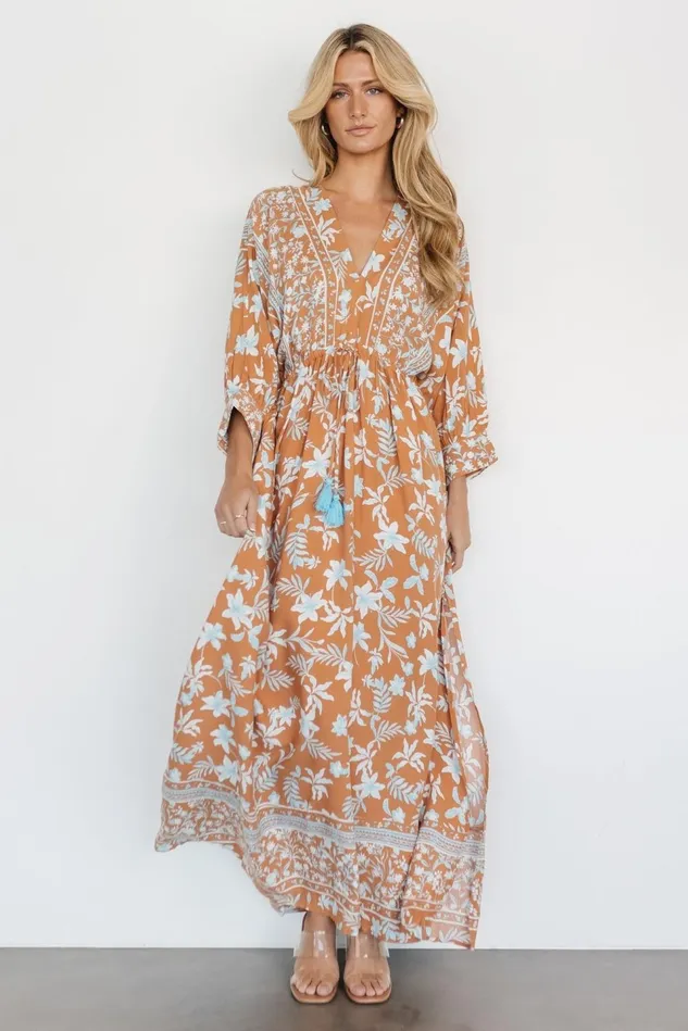 Baltic Born Bump Friendly Women Laken Maxi Dress Camel Multi
