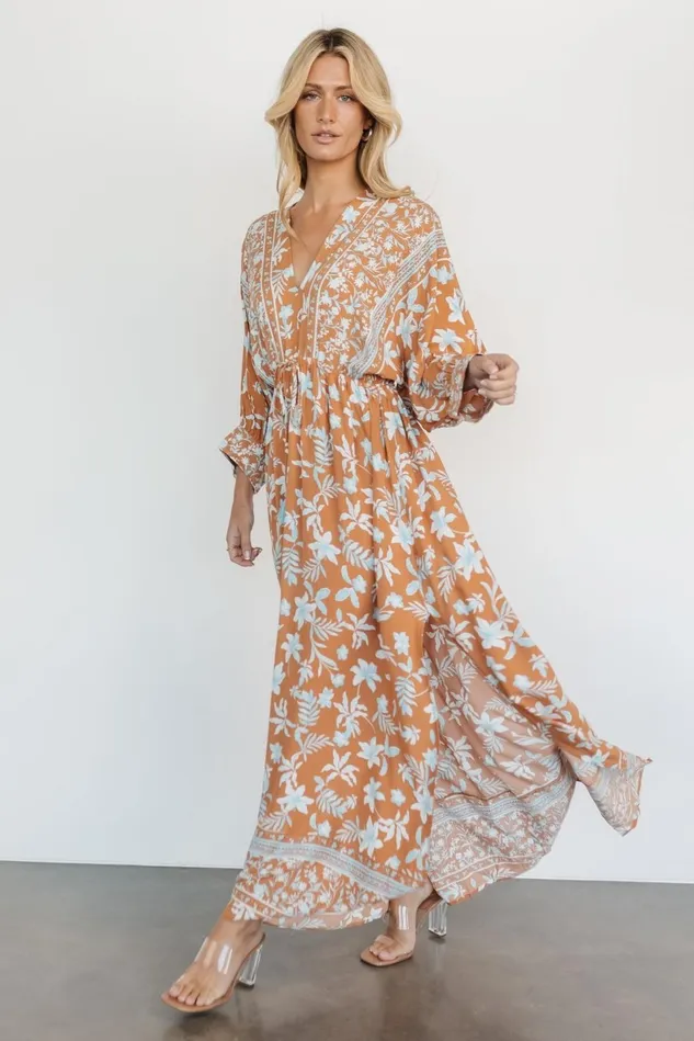 Baltic Born Bump Friendly Women Laken Maxi Dress Camel Multi Baltic Born Bump Friendly Women Laken Maxi Dress Camel Multi