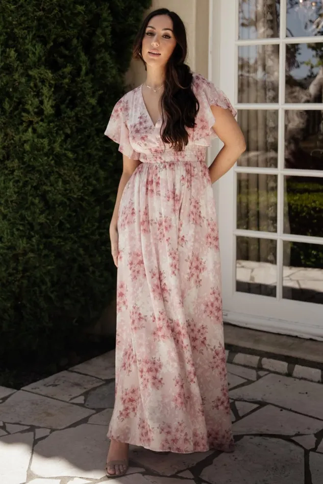Baltic Born Bump Friendly Women Lynlee Metallic Maxi Dress Pink Multi Baltic Born Bump Friendly Women Lynlee Metallic Maxi Dress Pink Multi