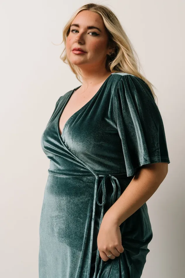 Baltic Born Bump Friendly Women Meghan Velvet Wrap Maxi Dress Persian Blue Baltic Born Bump Friendly Women Meghan Velvet Wrap Maxi Dress Persian Blue