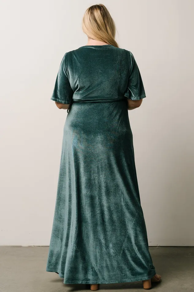 Baltic Born Bump Friendly Women Meghan Velvet Wrap Maxi Dress Persian Blue Baltic Born Bump Friendly Women Meghan Velvet Wrap Maxi Dress Persian Blue