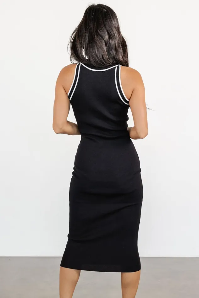 Baltic Born Bump Friendly Women Tove Knit Tank Midi Dress Black Baltic Born Bump Friendly Women Tove Knit Tank Midi Dress Black