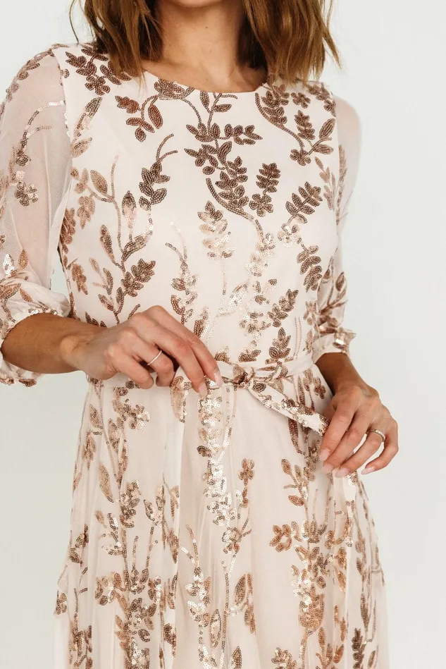 Baltic Born Embellished Sequin Women Destiny Sequin Maxi Dress Rose Gold Baltic Born Embellished Sequin Women Destiny Sequin Maxi Dress Rose Gold