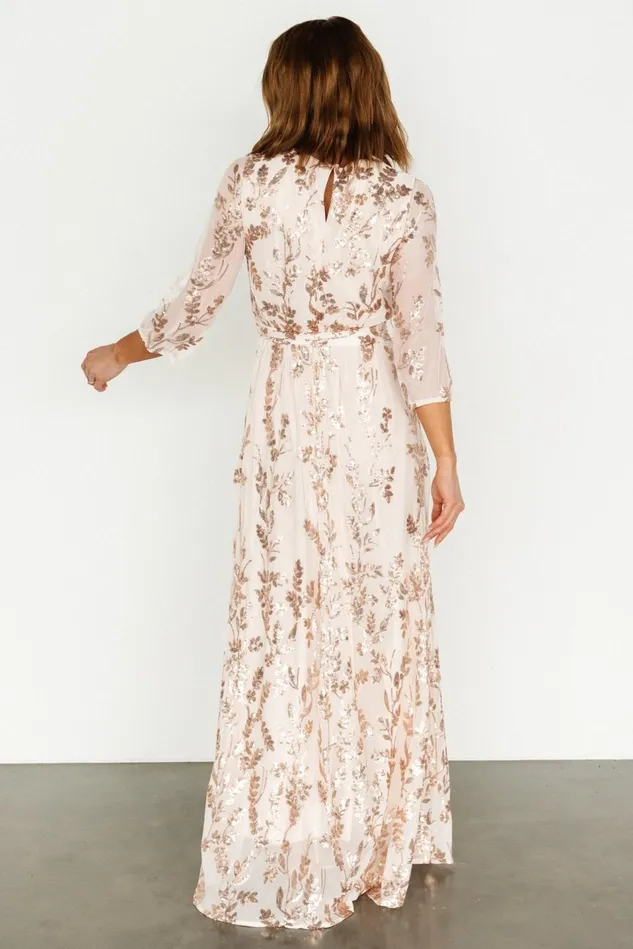 Baltic Born Embellished Sequin Women Destiny Sequin Maxi Dress Rose Gold Baltic Born Embellished Sequin Women Destiny Sequin Maxi Dress Rose Gold