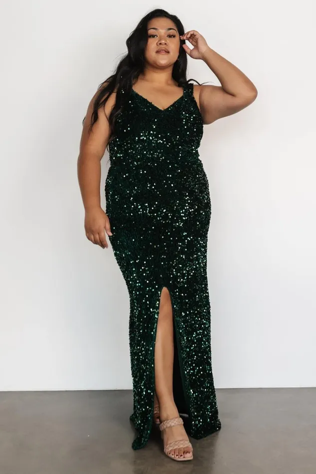Baltic Born Embellished Sequin Women Marilyn Sequin Maxi Gown Emerald Baltic Born Embellished Sequin Women Marilyn Sequin Maxi Gown Emerald