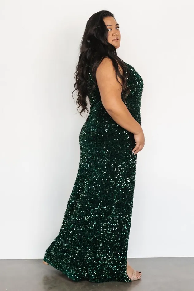 Baltic Born Embellished Sequin Women Marilyn Sequin Maxi Gown Emerald Baltic Born Embellished Sequin Women Marilyn Sequin Maxi Gown Emerald